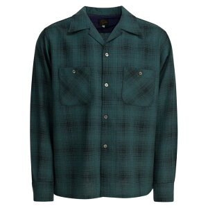 Needles �j�[�h���Y �����Y �V���c�E�u���E�X RW163ABLUE Checked wool One-Up shirt Green L M XL �y���������E�֐ō��z