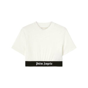Palm Angels �p�[���G���W�F���X ���f�B�[�X T�V���c�E�J�b�g�\�[ PWAA067C99JER0010310 Palm Angels T-shirts and Polos White Light and natural XS M S 2XS L �y���������E�֐ō��z