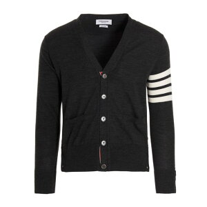 Thom Browne �g���E�u���E�� �����Y �j�b�g�E�Z�[�^�[�E�J�[�f�B�K�� MKC002AY1014022 Merino wool cardigan Gray 5 2 3 4 1 0 �y���������E�֐ō��z