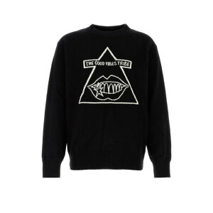 sacai �T�J�C �����Y �X�E�F�b�g�E�t�[�f�B�[ 2403529M001 sacai Gonz Wool Knit Sweater BLACK 1 3 �y���������E�֐ō��z