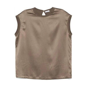 Brunello Cucinelli �u���l���E�N�`�l�� ���f�B�[�X �V���c�E�u���E�X M0C59EH500C3981 Blouse Brown XS L �y���������E�֐ō��z