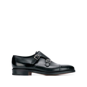 John Lobb �W�������u �����Y ���[�X�A�b�v 228032L1R WILLIAM DOUBLE BUCKLE SHOES 1R BLACK 91/2 10 7 8 9 6 6.5 7.5 8.5 �y���������E�֐ō��z