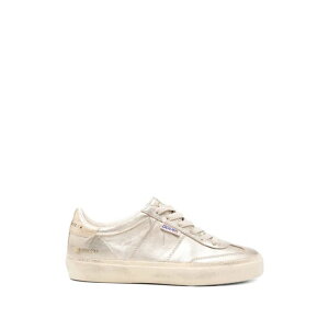 Golden Goose �S�[���f���O�[�X ���f�B�[�X �X�j�[�J�[ GWF00464F00807965157 SOUL STAR LAMINATED LEATHER SNEAKERS WITH CRACKLED LEATHER HEEL TAB 65157 PLATINUM IT36 IT37 IT38 IT39 IT40 IT41 35 36 37 38 39 40 41 �y���������E�֐ō��z