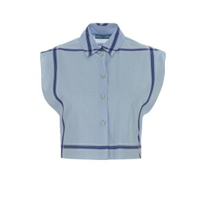 Prada �v���_ ���f�B�[�X �V���c�E�u���E�X P433HRSOOO15E9F0012 CAMICIA CIELO 36 38 40 �y���������E�֐ō��z