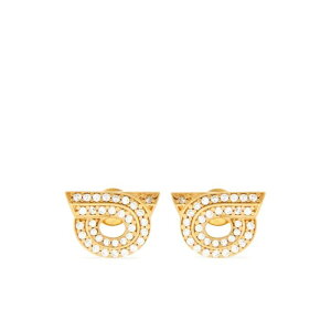 yyVubNtCf[ő80%OFF+P2{~zFERRAGAMO tFK fB[X sAXECO 7606990770433ORO GANCINI EARRINGS WITH RHINESTONES - SIZE 14 ORO onesize yE֐ōz