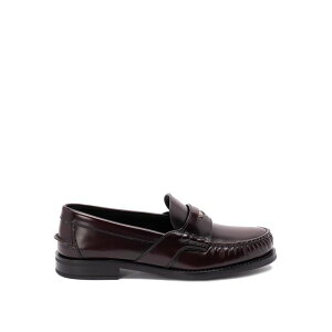 Prada �v���_ ���f�B�[�X ���[�t�@�[ 1D820N055FA020F0397 Brushed Leather Loafers Beige 38.5 36 38 37 �y���������E�֐ō��z