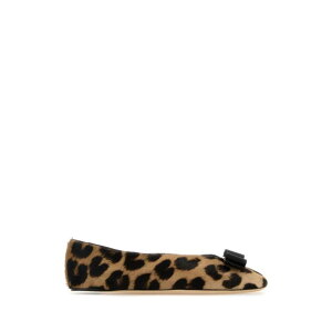 FERRAGAMO tFK fB[X tbgV[Y 01J8417817501CNATNER Printed calf hair Vanna ballerinas Animal Print 5.5 6 6.5 7 7.5 8 8.5 9 9.5 10 10.5 yE֐ōz
