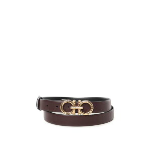 FERRAGAMO フェラガモ レディース ベルト・サスペンダー 230359780428004 Gancini Adjustable And Reversible Belt Brown 100 【送料無料・関税込】