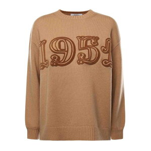 Max Mara �}�b�N�X�}�[�� ���f�B�[�X �j�b�g�E�Z�[�^�[�E�J�[�f�B�K�� 252136621260004E15 Wool And Cashmere Sweater Brown L XS S M �y���������E�֐ō��z