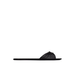Saint Laurent �T�����[���� ���f�B�[�X �T���_�� 869658AAEHF1000 BABYLONE SLIDES IN SMOOTH LEATHER Black IT36 IT37 IT38 IT39 IT40 36 37 37.5 38 38.5 39 40 41 �y���������E�֐ō��z