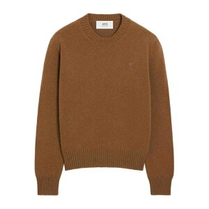 AMI Paris �A�~�p���X �����Y �j�b�g�E�Z�[�^�[�E�J�[�f�B�K�� HKS830005216 Ami De Coeur Crewneck Sweater Brown M �y���������E�֐ō��z
