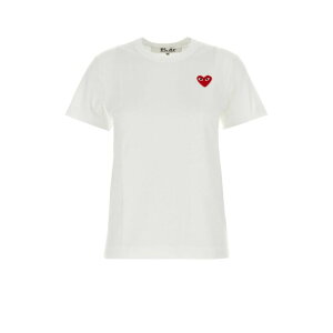 PLAY Comme Des Garcons �v���C �R���f�M�����\�� ���f�B�[�X T�V���c�E�J�b�g�\�[ AXT108051WHITE White cotton t-shirt White 2XS XS S M L XL 2XL �y���������E�֐ō��z