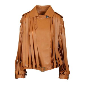 LOEWE ���G�x ���f�B�[�X ���U�[&�t�@�[�W���P�b�g�E�R�[�g S540Y34L652530 Lambskin jacket Brown FR30 FR32 FR34 FR36 FR38 FR40 FR42 FR44 FR46 FR48 FR50 FR52 FR54 38 �y���������E�֐ō��z