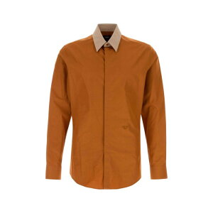 FENDI �t�F���f�B �����Y �V���c�E�u���E�X FS0585AVK9F1FLO Orange poplin shirt Orange 39 40 41 �y���������E�֐ō��z