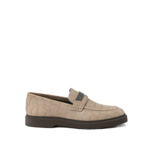 Brunello Cucinelli ulEN`l fB[X [t@[ MZDCG2370PC3983 Beige Mocassins With Front Detail Beige 37 36 40 37.5 yE֐ōz