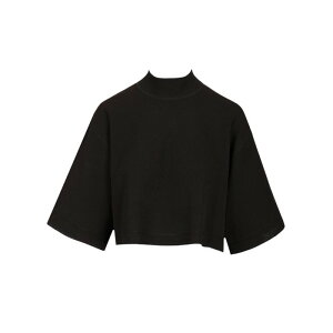 ALAIA �A���C�A ���f�B�[�X T�V���c�E�J�b�g�\�[ AA9H1232K083B995 Cotton knit cropped T-shirt Black FR30 FR32 FR34 FR36 FR38 FR40 FR42 FR44 FR46 FR48 FR50 FR52 FR54 FR56 FR58 36 38 40 �y���������E�֐ō��z