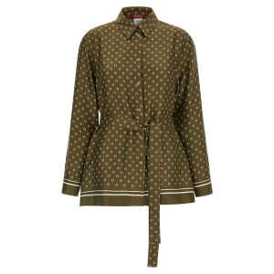 Max Mara Studio �}�b�N�X�}�[�� �X�e���f�B�I ���f�B�[�X �V���c�E�u���E�X 2616191011600003 'MstTenuta' shirt Green IT40 IT42 IT44 IT46 IT48 IT50 �y���������E�֐ō��z