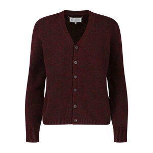 Maison Margiela メゾン マルジェラ レディース ニット・セーター・カーディガン S51HP0023M13154001F WOOL BLEND CARDIGAN 001F BURGUNDY/DK BROWN S M L XL 【送料無料・関税込】