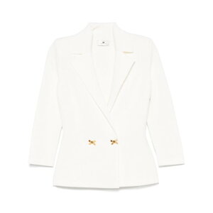 yyVC[OXӍՍő80%OFF+P2{~zElisabetta Franchi GUxb^ tL fB[X uU[EWPbg MK64S51E2360 Elisabetta Franchi Jackets White Light and natural 44 42 38 40 yE֐ō