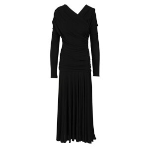 GANNI �K�j�[ ���f�B�[�X �����s�[�X�E�h���X�E�I�[���C������ T4213099 Ruffled dress Black FR30 FR32 FR34 FR36 FR38 FR40 FR42 FR44 FR46 FR48 FR50 FR52 FR54 40 38 36 34 �y���������E�֐ō��z