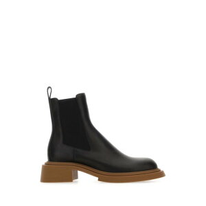 LOEWE ���G�x �����Y �u�[�c M816S05X21BLACK Black leather Chelsea ankle boots Black 39 40 41 42 43 44 45 �y���������E�֐ō��z