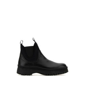 Prada �v���_ �����Y �u�[�c 2TE147FG0003KGKF0002 Black leather ankle boots Black 5 6 6.5 7 7.5 8 8.5 9 9.5 10 11 �y���������E�֐ō��z