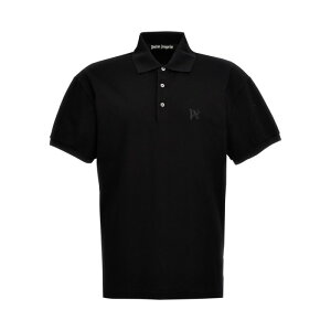 Palm Angels �p�[���G���W�F���X �����Y �|���V���c PMGB012R24FAB00110101010 'Monogram' polo shirt Black L M S XL XS 2XL �y���������E�֐ō��z