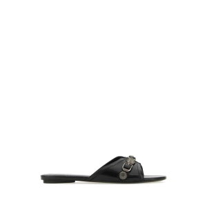 Balenciaga oVAK fB[X T_ 746568WAD4E1081 Black leather slippers Black 35.5 36 37 37.5 38 38.5 39 40 41 yE֐ōz