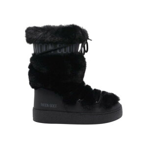 MOON BOOT ���[���u�[�c ���f�B�[�X �u�[�c 2450210N001 Black Icon Eco Fur Boots Black 40 39 38 37 36 �y���������E�֐ō��z
