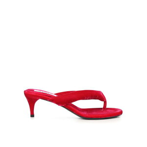 ALAIA �A���C�A ���f�B�[�X �T���_�� AA3S2003A014426 Velvet Heeled Flip-Flop Mule Multicolour 37 39 38 40 �y���������E�֐ō��z
