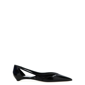 Prada �v���_ ���f�B�[�X �t���b�g�V���[�Y 1F732NFD015055F0002 Cut-out leather ballet flats Black IT351/2 IT36 IT361/2 IT37 IT371/2 IT38 IT381/2 IT39 IT391/2 IT40 IT41 39.5 39 38.5 38 37.5 37 36 41 35.5 36.5 40 �y���������E�֐ō��z