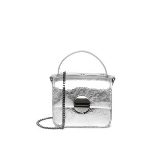 Chloe �N���G ���f�B�[�X �n���h�o�b�O�E�V�����_�[�o�b�O C24SP423M369DL Penelope Micro Bag With Flap Silver onesize �y���������E�֐ō��z
