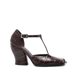 LOEWE ���G�x ���f�B�[�X �p���v�X�E�n�C�q�[�� LONDS01X077110 Loewe With Heel Bordeaux Brown 41 36 38 39 40 37 �y���������E�֐ō��z