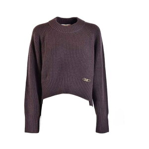 MICHAEL KORS �}�C�P���E�R�[�X ���f�B�[�X �j�b�g�E�Z�[�^�[�E�J�[�f�B�K�� MF360NR6V1201 Sweater Brown M �y���������E�֐ō��z