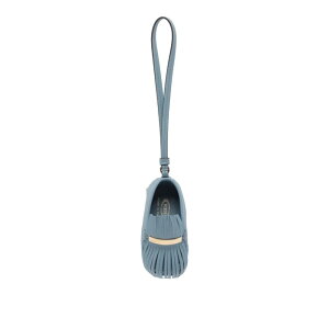 Tod's �g�b�Y ���f�B�[�X �L�[�����O�E�L�[�P�[�X XAWCFLX2400RORU208 Leather Gommino Charm Blue onesize �y���������E�֐ō��z