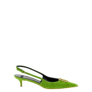 Elisabetta Franchi �G���U�x�b�^ �t�����L ���f�B�[�X �p���v�X�E�n�C�q�[�� SA17L61E2EV3 Suede slingbacks Green 37 37.5 38 38.5 39 39.5 40 40.5 41 �y���������E�֐ō��z