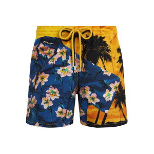 Palm Angels �p�[���G���W�F���X �����Y �X�C���E�F�A PMFD019F25FAB0014518 HAWAIIAN MIX MEN`S SWIM SHORTS Blue L M S XL 2XL 3XL �y���������E�֐ō��z