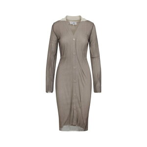 MM6 Maison Margiela エムエムシックス レディース ワンピース・ドレス・オールインワン S62HP0033M13191961 'Trapped' double layer dress Beige XS S M 【送料無料・関税込】