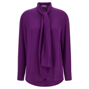 Balenciaga �o�����V�A�K ���f�B�[�X �V���c�E�u���E�X 872329TUN135210 Shirt with scarf Purple FR34 FR36 34 �y���������E�֐ō��z