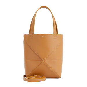 LOEWE ���G�x ���f�B�[�X �g�[�g�o�b�O A657V25X012586 Mini 'Puzzle Fold' shopping bag Beige onesize �y���������E�֐ō��z