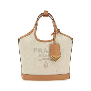 Prada �v���_ ���f�B�[�X �n���h�o�b�O�E�V�����_�[�o�b�O 1BE074VOAH2DLIF0018 Sand canvas handbag Beige o Tan onesize �y���������E�֐ō��z