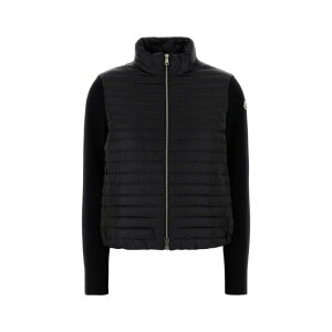 Moncler �����N���[�� ���f�B�[�X �j�b�g�E�Z�[�^�[�E�J�[�f�B�K�� L10939B00032M1131999 Black nylon and wool down jacket Black L M S XS �y���������E�֐ō��z