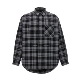 Off-White オフホワイト メンズ カジュアルジャケット OMES003F23FAB00108000800 'Check Flannel Padded' jacket Gray L M S XS 【送料無料・関税込】