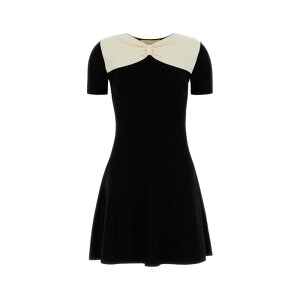 Valentino Garavani ���@�����e�B�m ���f�B�[�X �����s�[�X�E�h���X�E�I�[���C������ 8B3KD14TA2P0NA Black viscose blend mini dress Black S M L �y���������E�֐ō��z