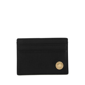 VERSACE ���F���T�[�`�F �����Y ���z�E�J�[�h�P�[�X DPN24671A031901B00V Black leather card holder Black onesize �y���������E�֐ō��z
