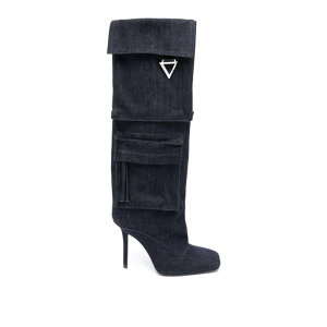 THE ATTICO �W�E�A�e�B�R ���f�B�[�X �u�[�c 247WS656D001751 Sienna Tube Boots 105Mm Heels Blue 38 38.5 37 37.5 41 39 40 �y���������E�֐ō��z