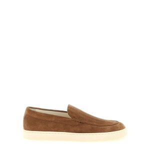 Brunello Cucinelli �u���l���E�N�`�l�� �����Y ���[�t�@�[ MZUHVSN335C2692 Suede chevron loafers Brown 411/2 421/2 431/2 38 40 41 42 43 44 45 �y���������E�֐ō��z