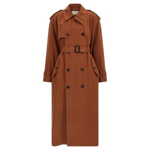 Saint Laurent �T�����[���� ���f�B�[�X �R�[�g 851259Y6J952089 Double-breasted trench coat Brown FR30 FR32 FR34 FR36 FR38 FR40 FR42 FR44 FR46 FR48 FR50 FR52 FR54 FR56 FR58 38 36 �y���������E�֐ō��z