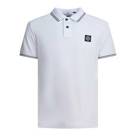 STONE ISLAND ストーンアイランド メンズ ポロシャツ 22002SCS0018V1001 Organic cotton and elastane pique polo shirt White L XL 2XL 3XL M S 【送料無料・関税込】
