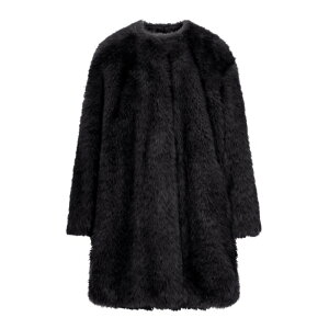 Max Mara Studio �}�b�N�X�}�[�� �X�e���f�B�I ���f�B�[�X ���U�[&�t�@�[�W���P�b�g�E�R�[�g 2526456012600003 FAUX FUR COAT Black IT38 IT40 IT42 IT44 40 42 38 �y���������E�֐ō��z